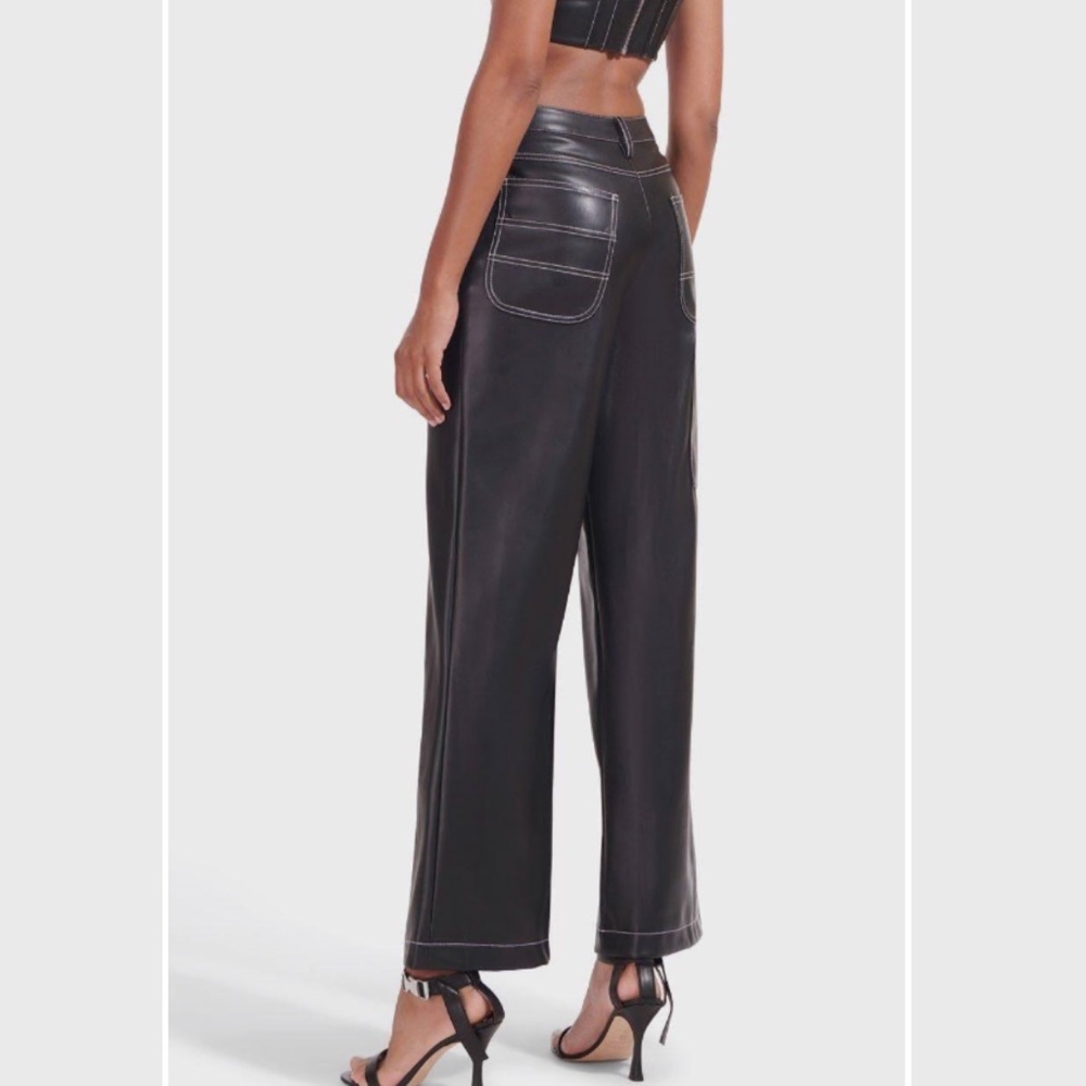 Staud Domino Pant Black Vegan Leather, NWOT - Picture 7 of 13